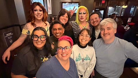 A photo from the Calgary and area ATA  drag bingo night. 