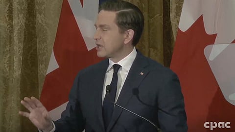 Poilievre speaking in London