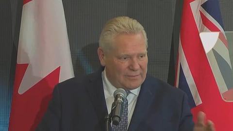 Doug Ford speaking in Windsor