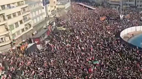 Massive pro-regime rally held in Revolutionary Square in Tehran, Iran