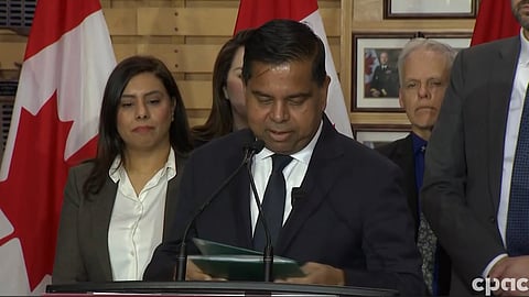 Public safety minister Gary Anandasangaree announcing the bill