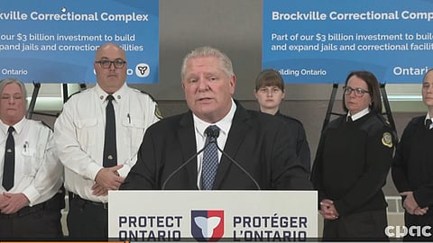Doug Ford speaking in Brockville