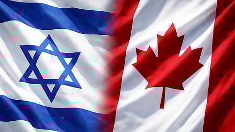 Israeli and Canadian Flags