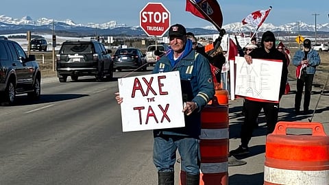 Carbon tax protesters
