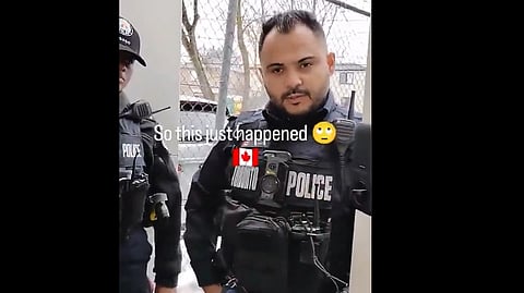 Toronto police visiting the woman's home