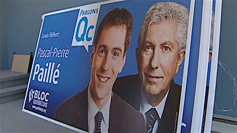 Pascal-Pierre Paillé lawn sign used during his election campaign 