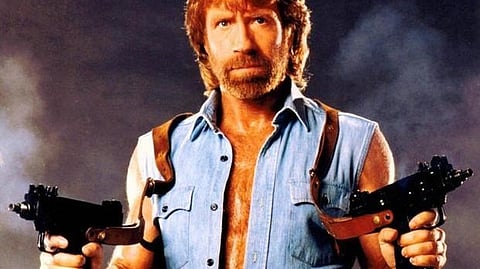Promo image of Chuck Norris from 'Invasion USA' film