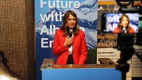 Premier Danielle Smith at the CERAWeek by S&P Global Energy Conference in Houston, Texas. 