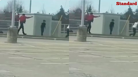 from viral clip outside Mississauga school