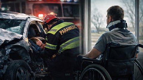 Victim injured in crash