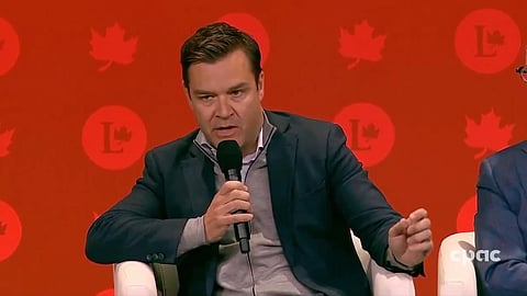 Matt Jeneroux speaking at the Liberal convention