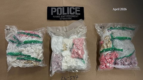 Surrey traffic stop leads to major fentanyl, cocaine and meth seizure; foreign student arrested