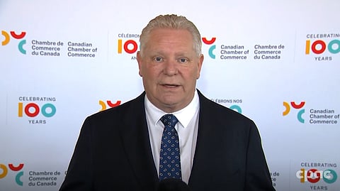 Doug Ford speaking in Ottawa