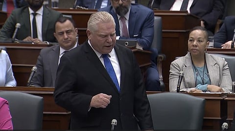 Ford speaking at Queen's Park