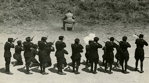 Execution of Nazi collaborator by Italian troops in 1945