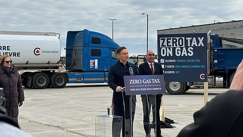 CPC leader Poilievre speaking in Missasauga