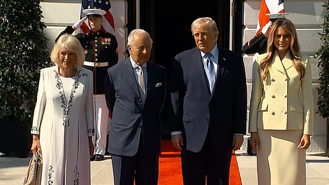 King Charles and Queen Camilla with the President and First Lady