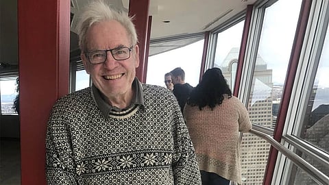 The Calgary Tower will be lit up in blue and yellow on Wednesday to honour the engineer behind its structural design.