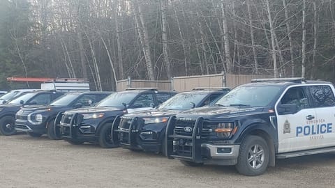 EPS police vehicles parked at a Centurion Project event. 