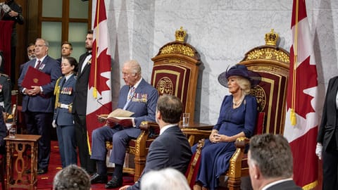 King Charles delivering the Throne Speech in Canada. 