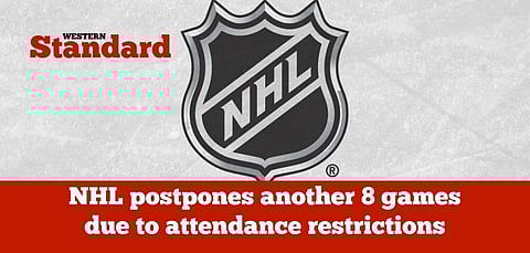 NHL postpones another 8 games due to attendance restrictions
