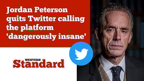 Jordan Peterson quits Twitter calling the platform 'dangerously insane'