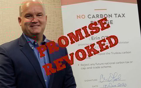 SPENCER FERNANDO: Erin O’Toole’s great carbon tax betrayal