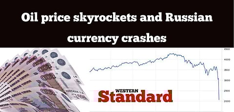 Oil price skyrockets and Russian currency crashes