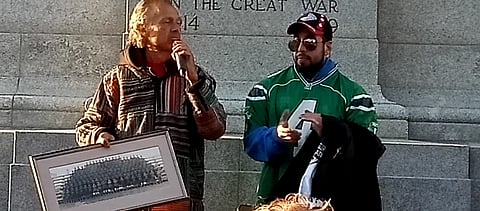 Celebrity protester calls for more COVID lockdown resistance at Regina rally