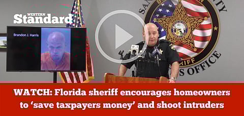 WATCH: Florida sheriff encourages homeowners to ‘save taxpayers’ money’ and shoot intruders