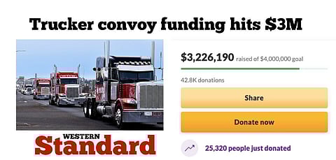 Trucker convoy funding hits $3M