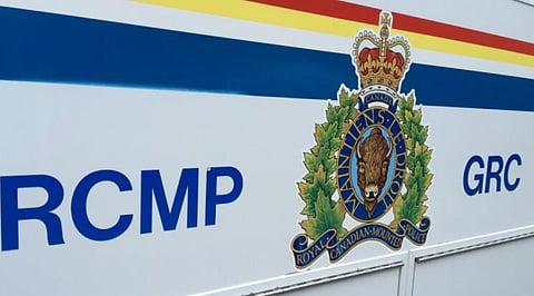The side of an RCMP vehicle.  