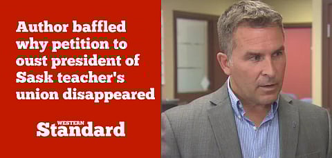 Author baffled why petition to oust president of Sask teacher’s union disappeared