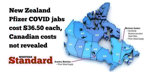 New Zealand Pfizer COVID jabs cost $36.50 each, Canadian costs not revealed