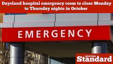Daysland hospital emergency room to close Monday to Thursday nights in October