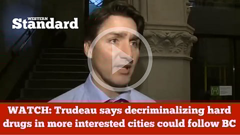 WATCH: Trudeau says decriminalizing hard drugs in more interested cities could follow BC