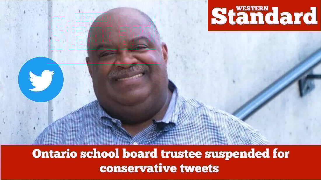 Ontario school board trustee suspended for conservative tweets