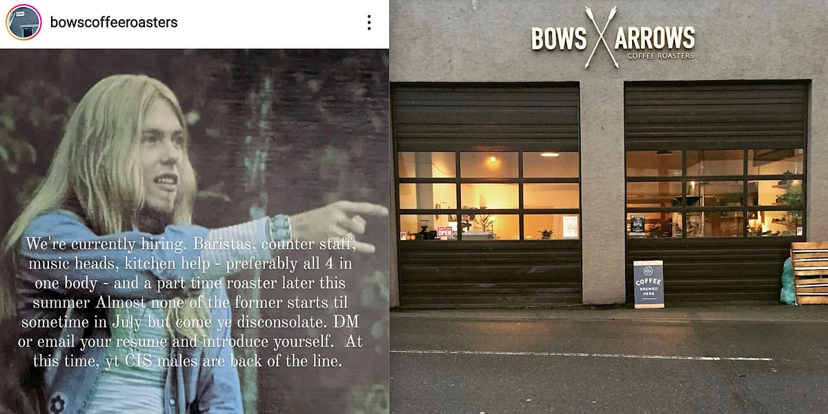 White cis males at 'back of the line,' says BC coffee shop in job post