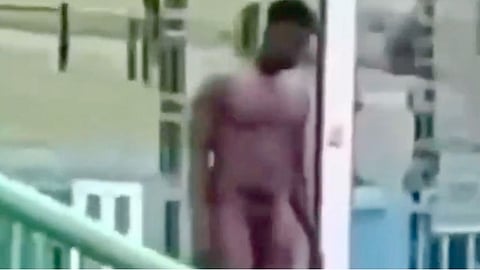 Naked Migrant in UK migrant hotels 
