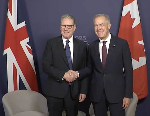 UK Prime Minister Keir Starmer and Canadian Prime Minster Mark Carney