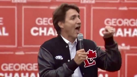 Former prime minister Justin Trudeau on the campaign trail 