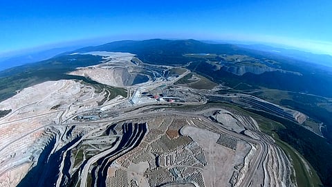Highland Valley Copper mine in the central interior of British Columbia  