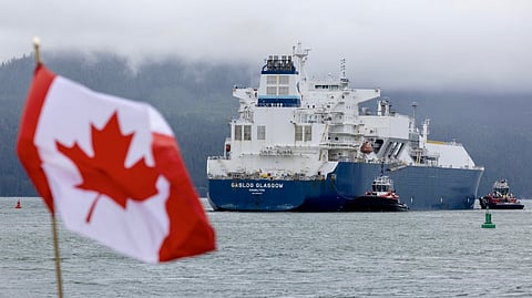 An LNG ship on the West Coast of Canada 