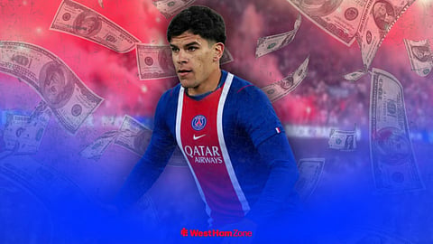 Mateus Fernandes in a PSG shirt