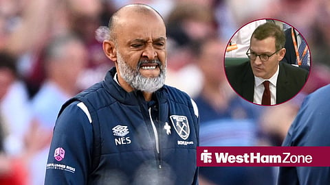 Nuno Espirito Santo looking worried with Daniel Kretinsky in circular inset