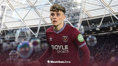 Bobby Clark in a West Ham shirt.