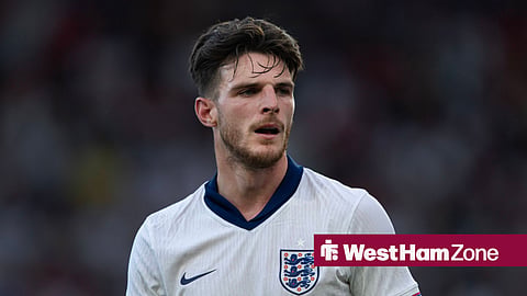 Declan Rice in action for the England National Team.