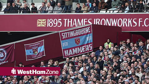 The London Stadium with the West Ham fans.