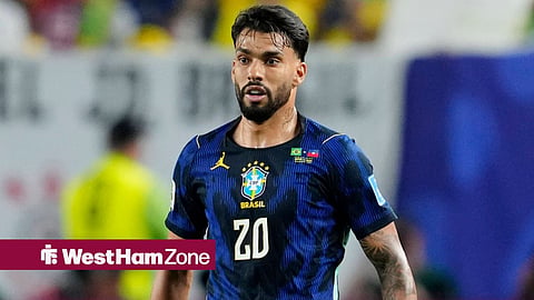 Lucas Paqueta playing for Brazil vs Haiti