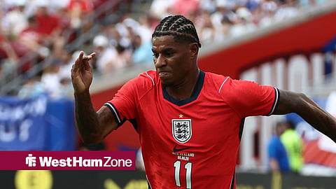 Marcus Rashford playing for England